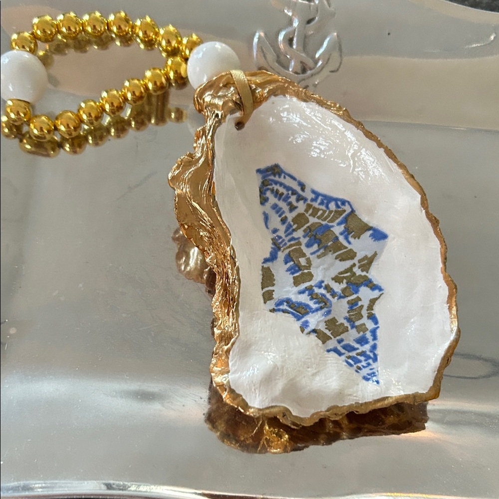 Handcrafted Shell On Oyster Shell